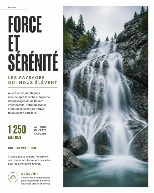 Exemple de photo pose longue avec effet d'eau soyeuse