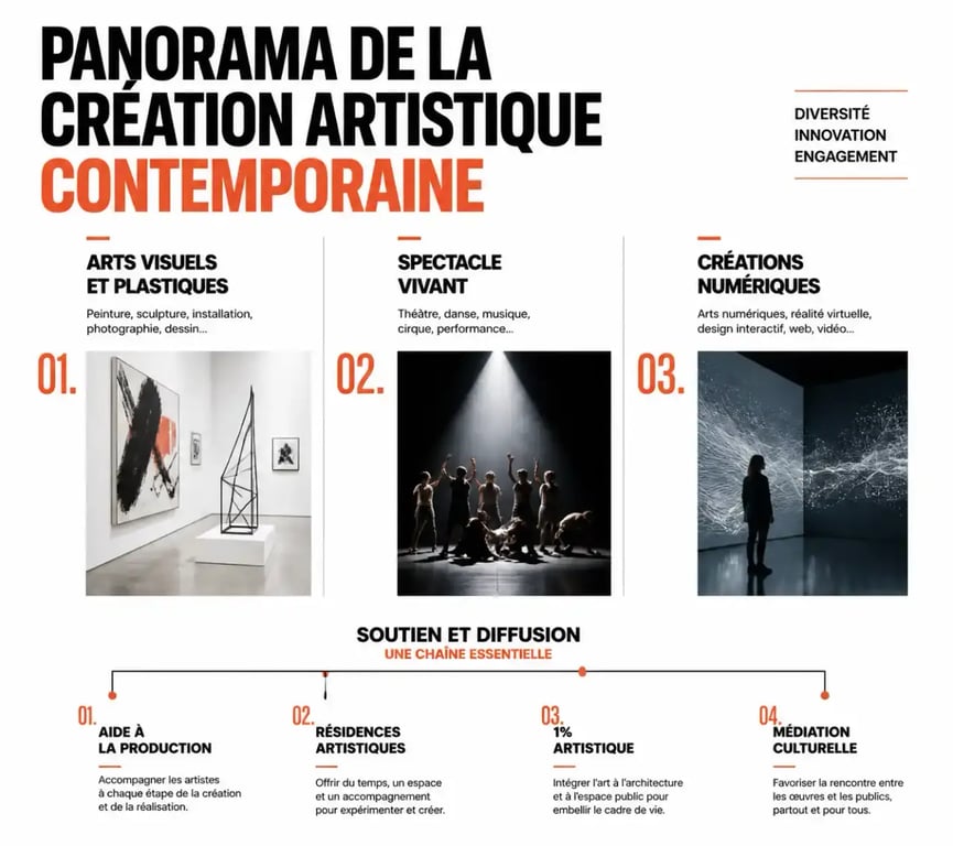 Création artistiques : panorama des formes, des soutiens et des usages contemporains