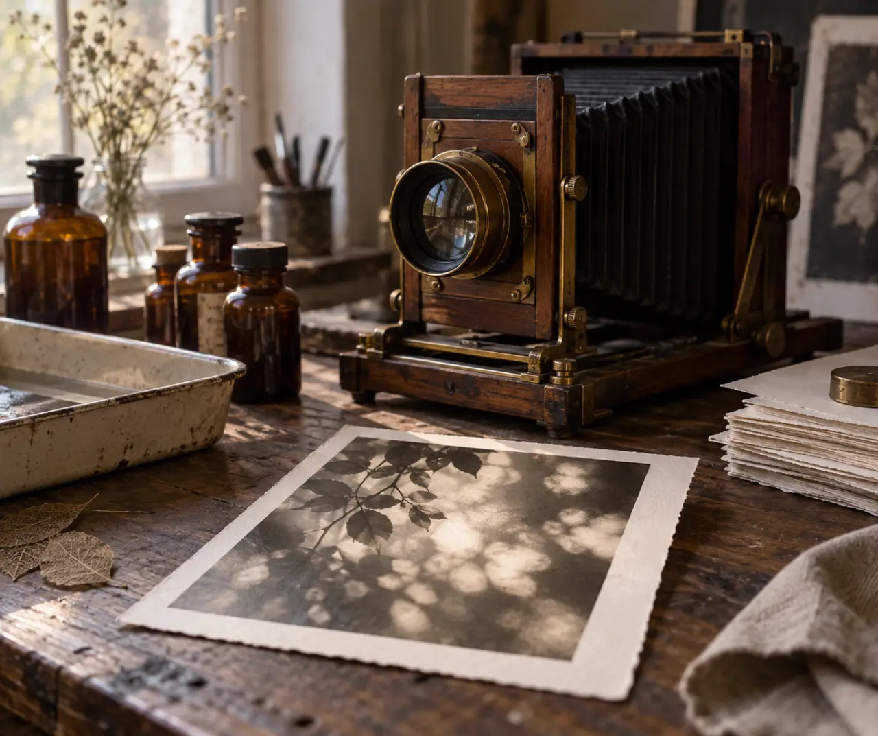 Un procédé photographique associe optique, photochimie et pièce unique