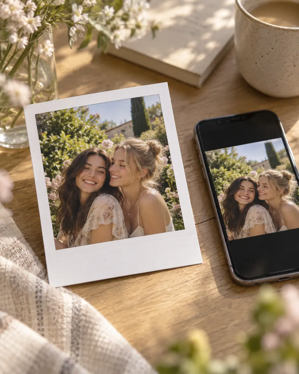 Photo en polaroid : le bord blanc transforme vos images numériques en souvenirs à afficher